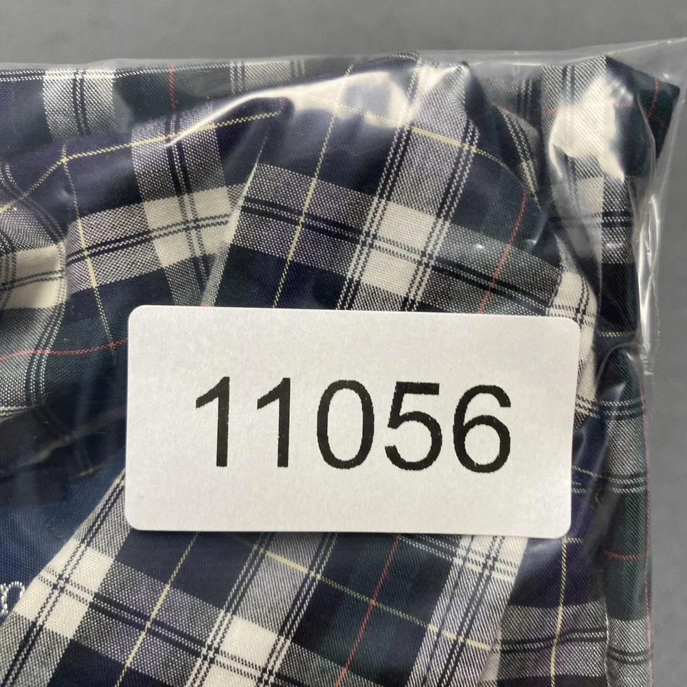VTG Polo Ralph Lauren Shirt Mens XL‎ Blue Plaid Adams Short Sleeve Pony Logo 90s